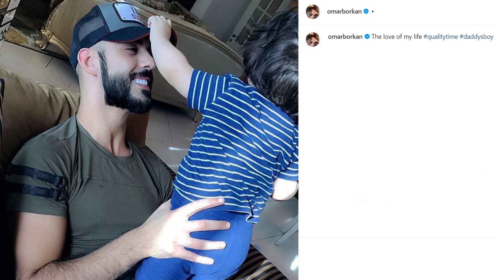 Omar Borkan: handsome dad