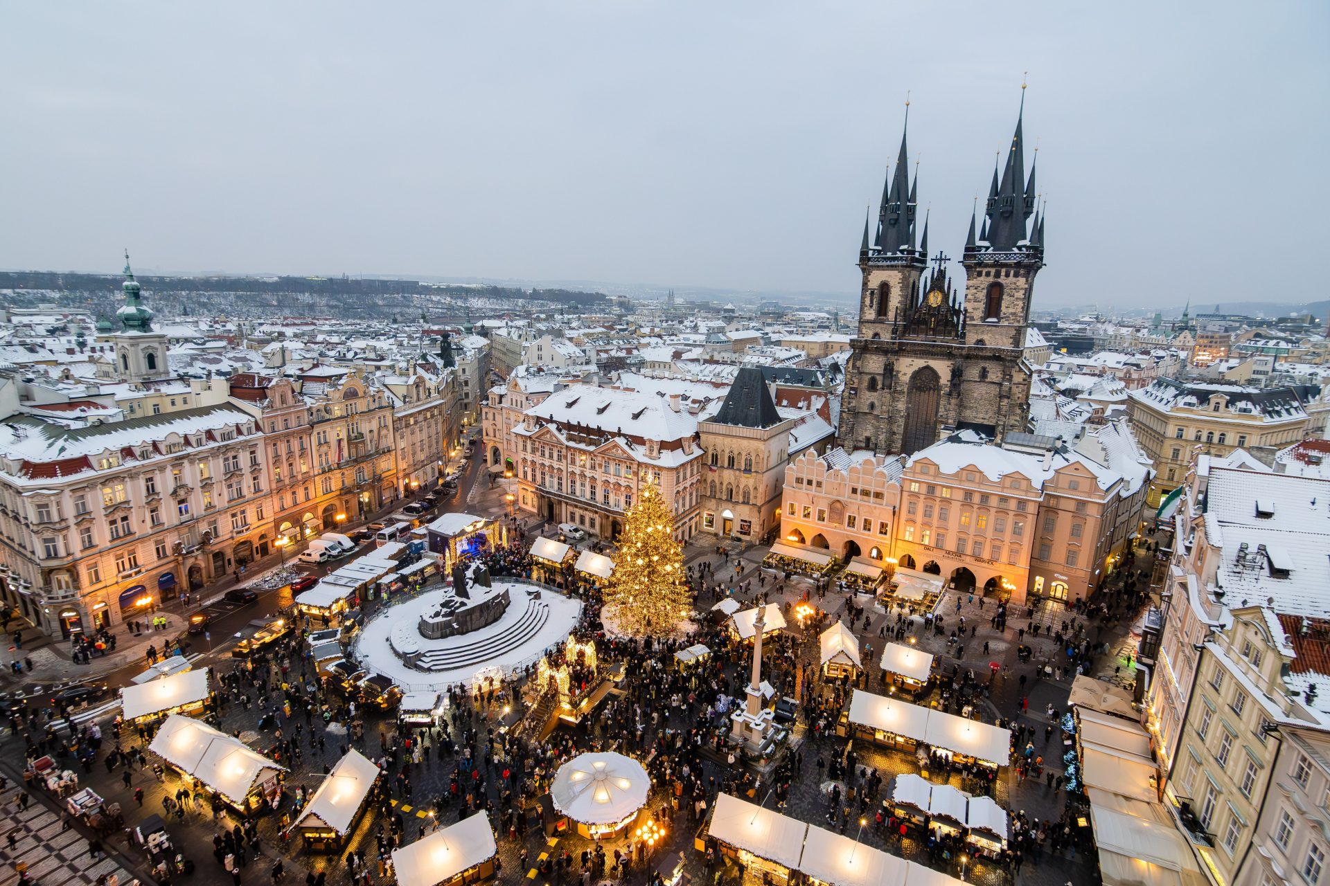 Plaza de Wenceslao y Plaza de la Ciudad Vieja, Praga (República Checa)