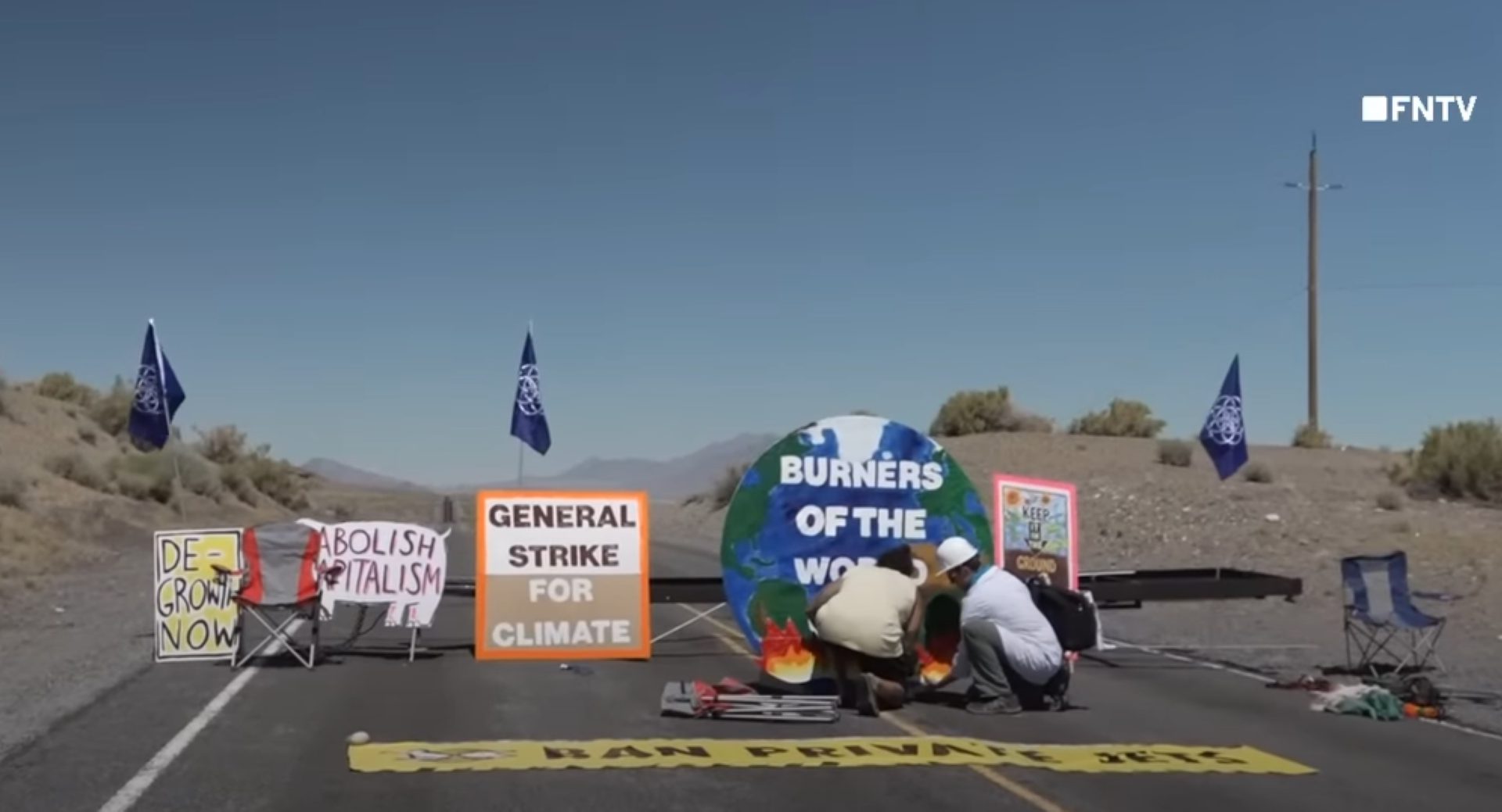 Climate protestors tried to block the festival