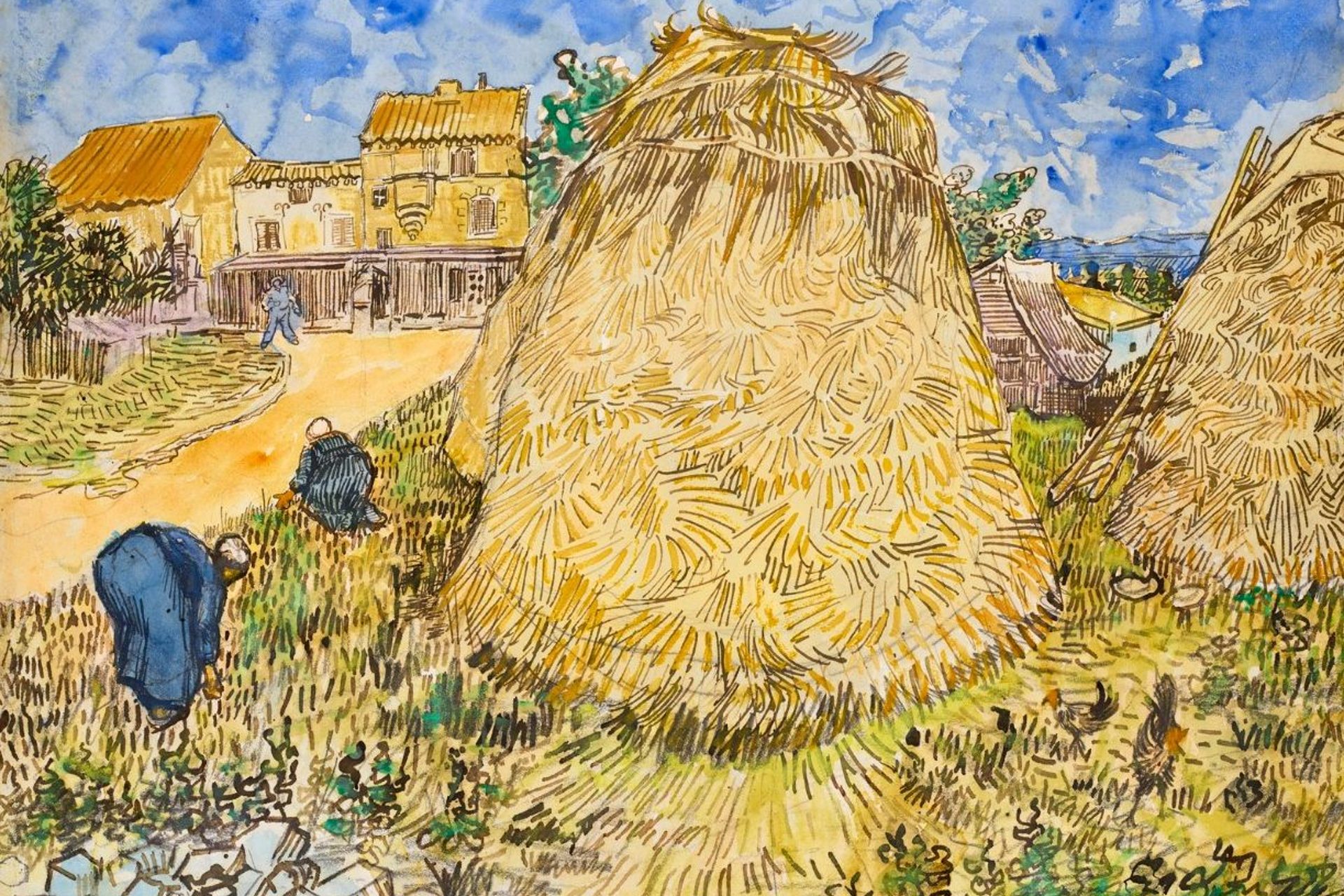 Le champ de blé aux bottes de foin, Vincent Van Gogh 