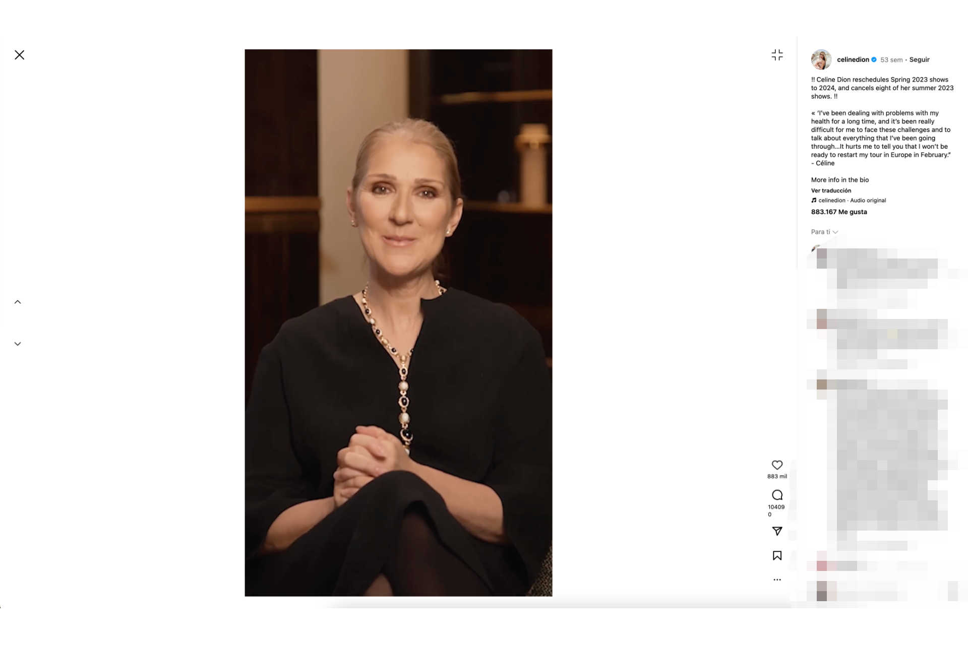 Celine Dion herself spoke about the condition