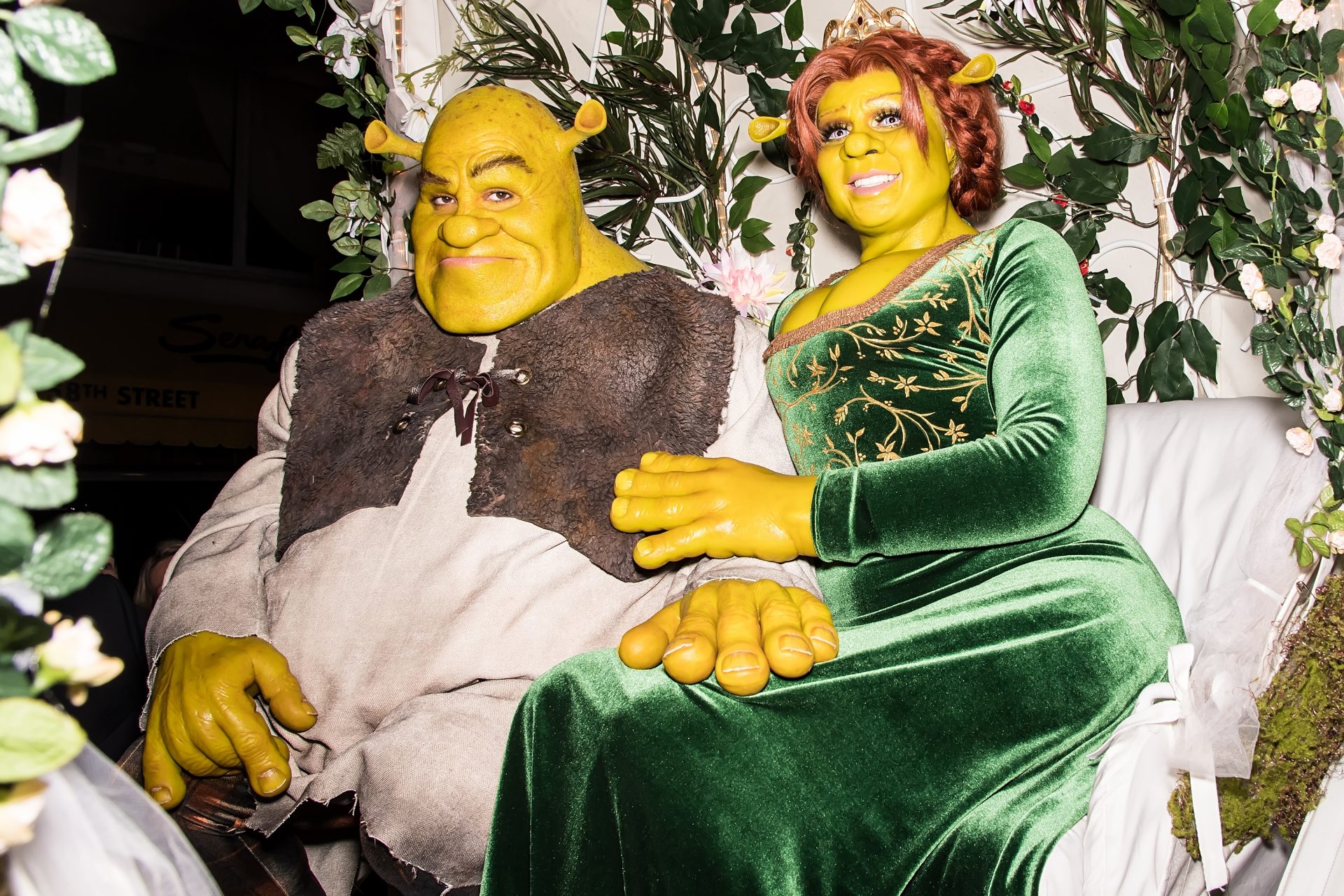 Heidi Klum and Tom Kaulitz as Shrek and Fiona