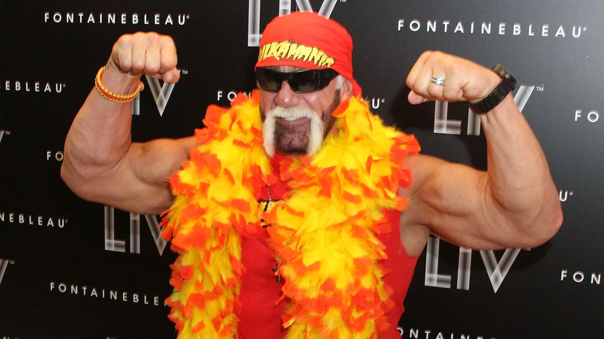 Hulk Hogan verkleidet als Hulk Hogan