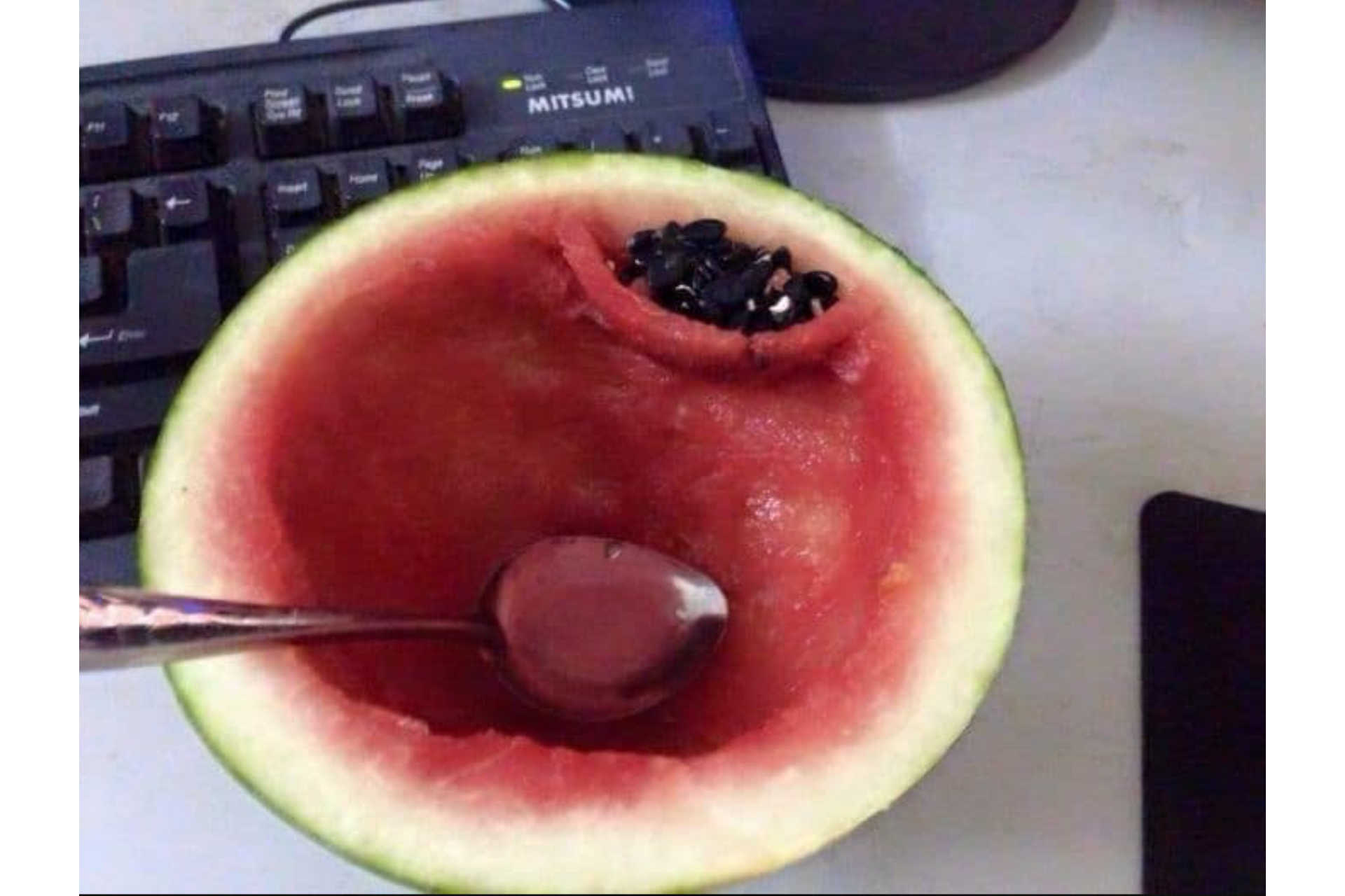 A great day for eating watermelon