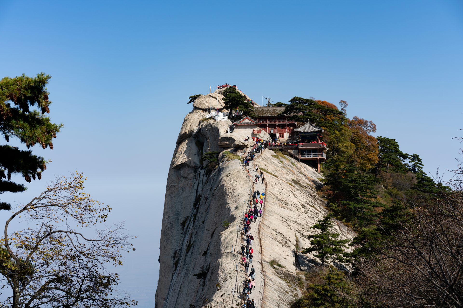 Die Treppe des Berges Hua, China