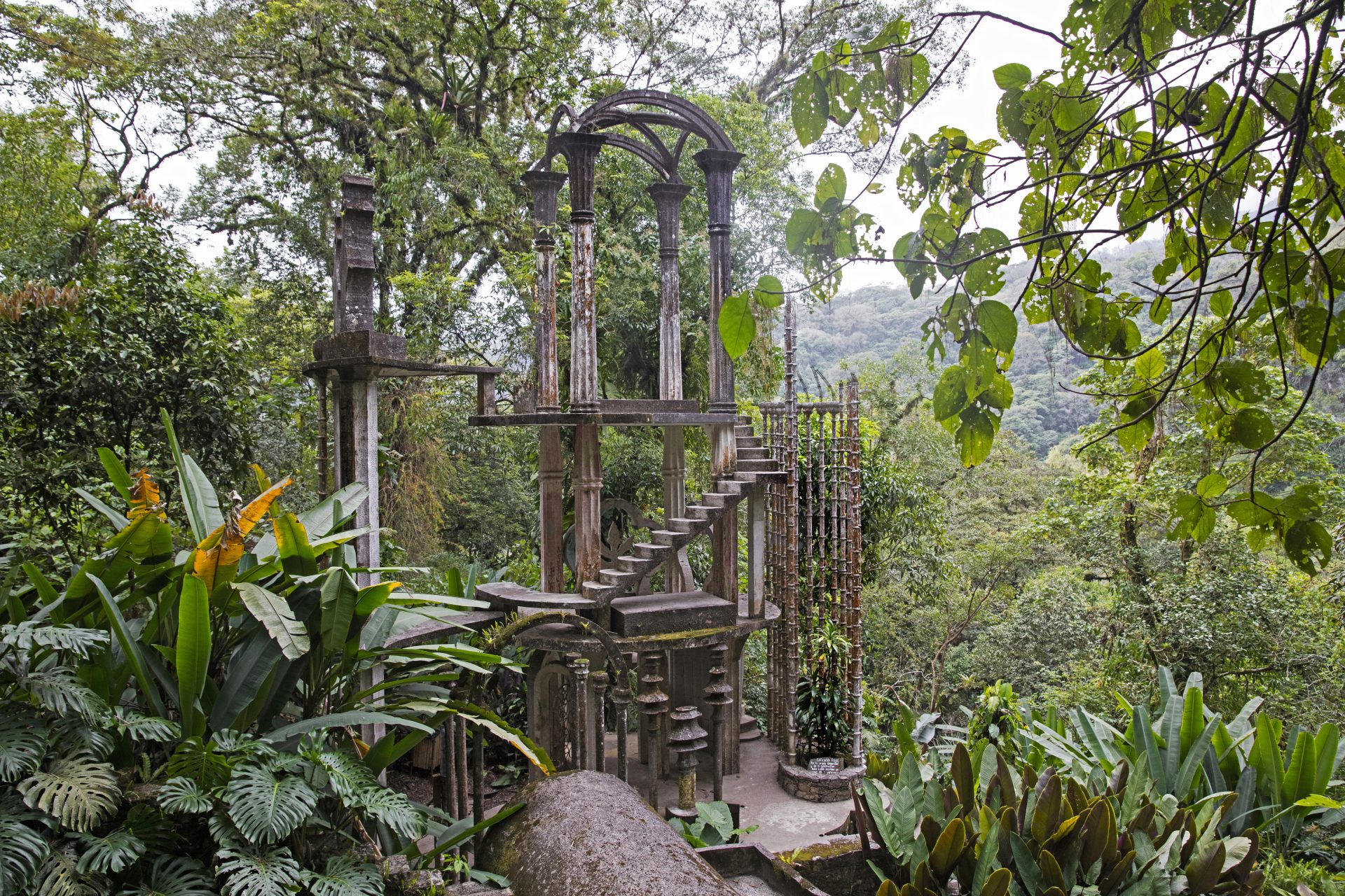 Die Treppe im Garten Las Pozas von Edward James, Mexiko