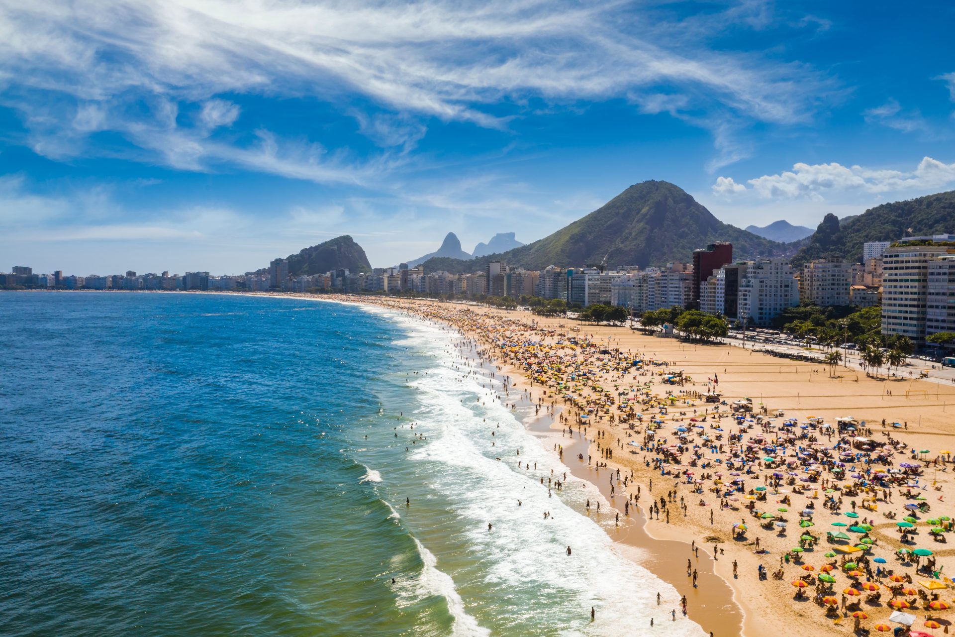 Het strand van Copacabana (Brazilië)