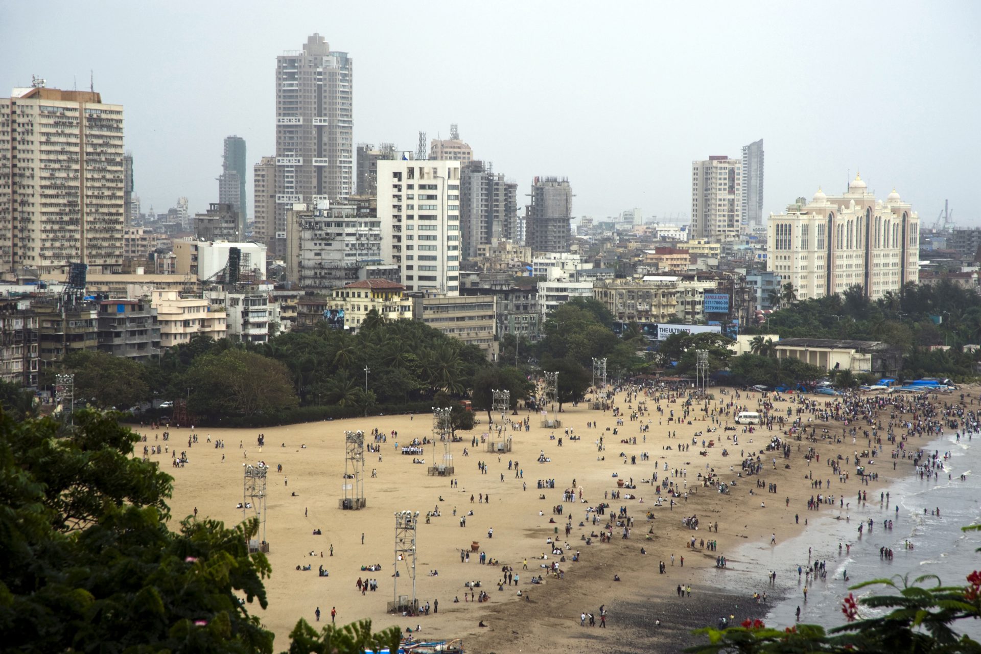 Het strand van Chowpatty (Mumbai, India)