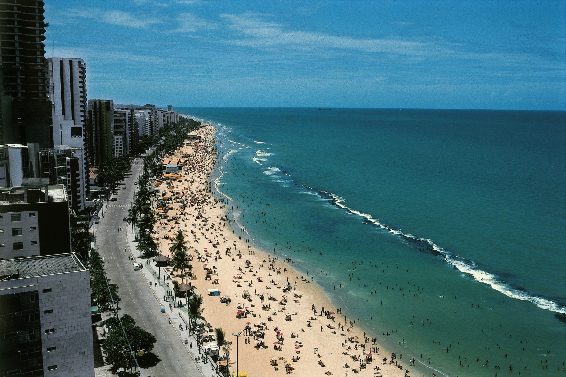 Het strand van Boa Viagem (Brazilië)