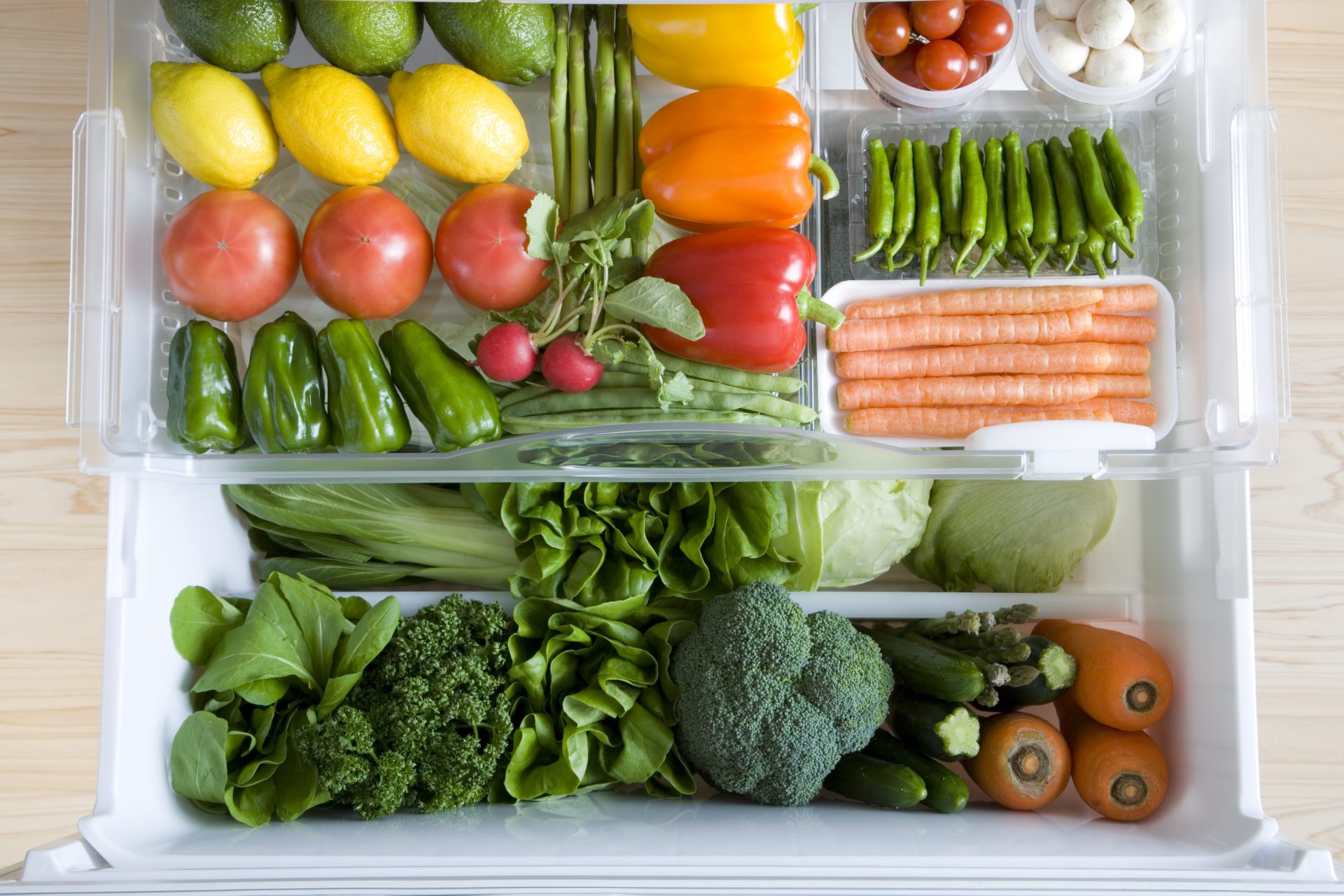 To preserve veggies longer, consider temperature, ethylene, and airflow