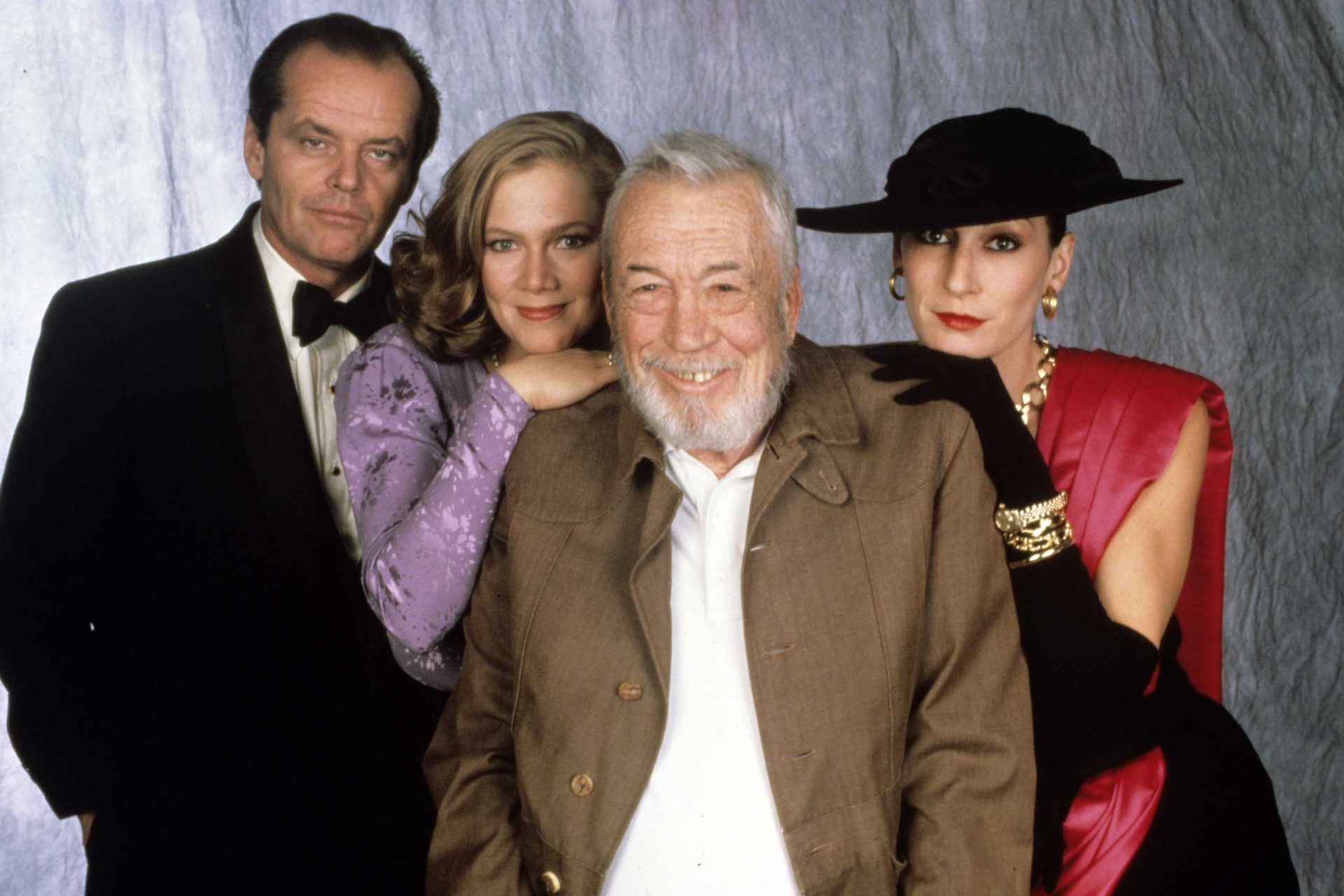Jack Nicholson, Kathleen Turner, John Huston et Anjelica Huston