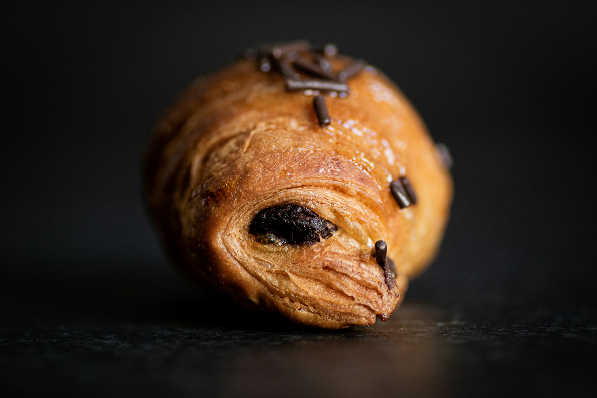 Croissants rellenos de chocolate