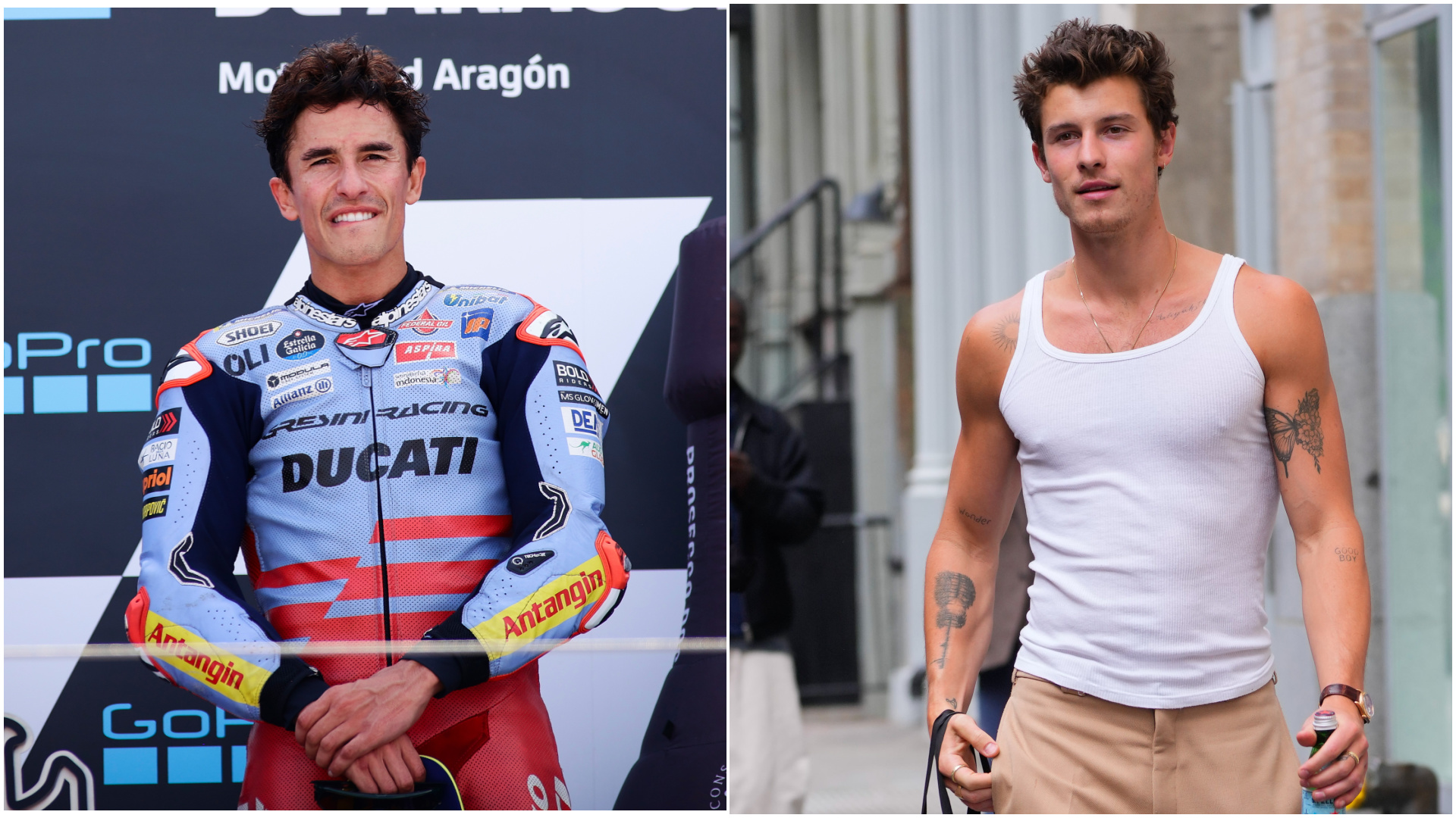 Marc Márquez y Shawn Mendes