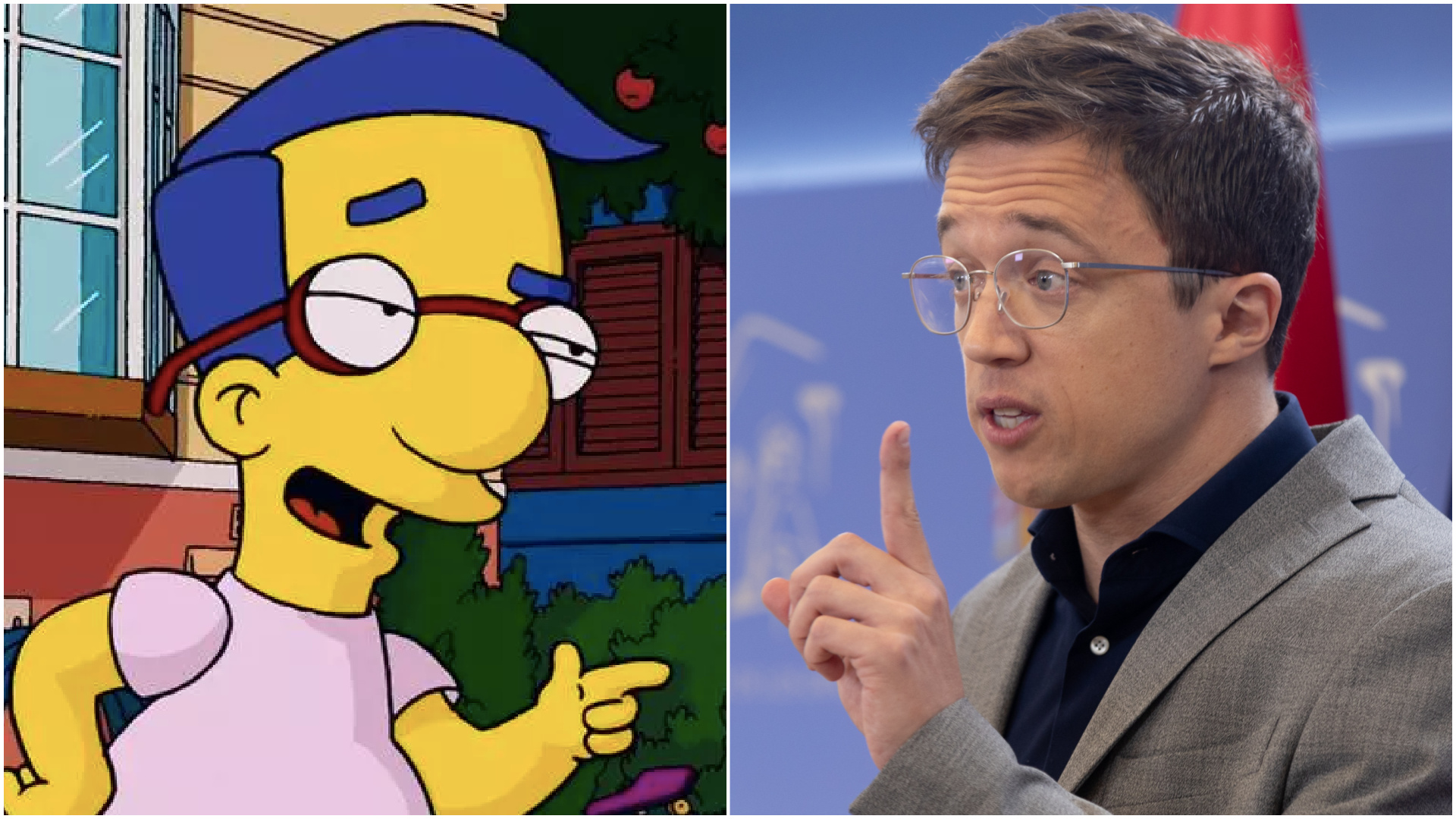 Milhouse e Íñigo Errejón