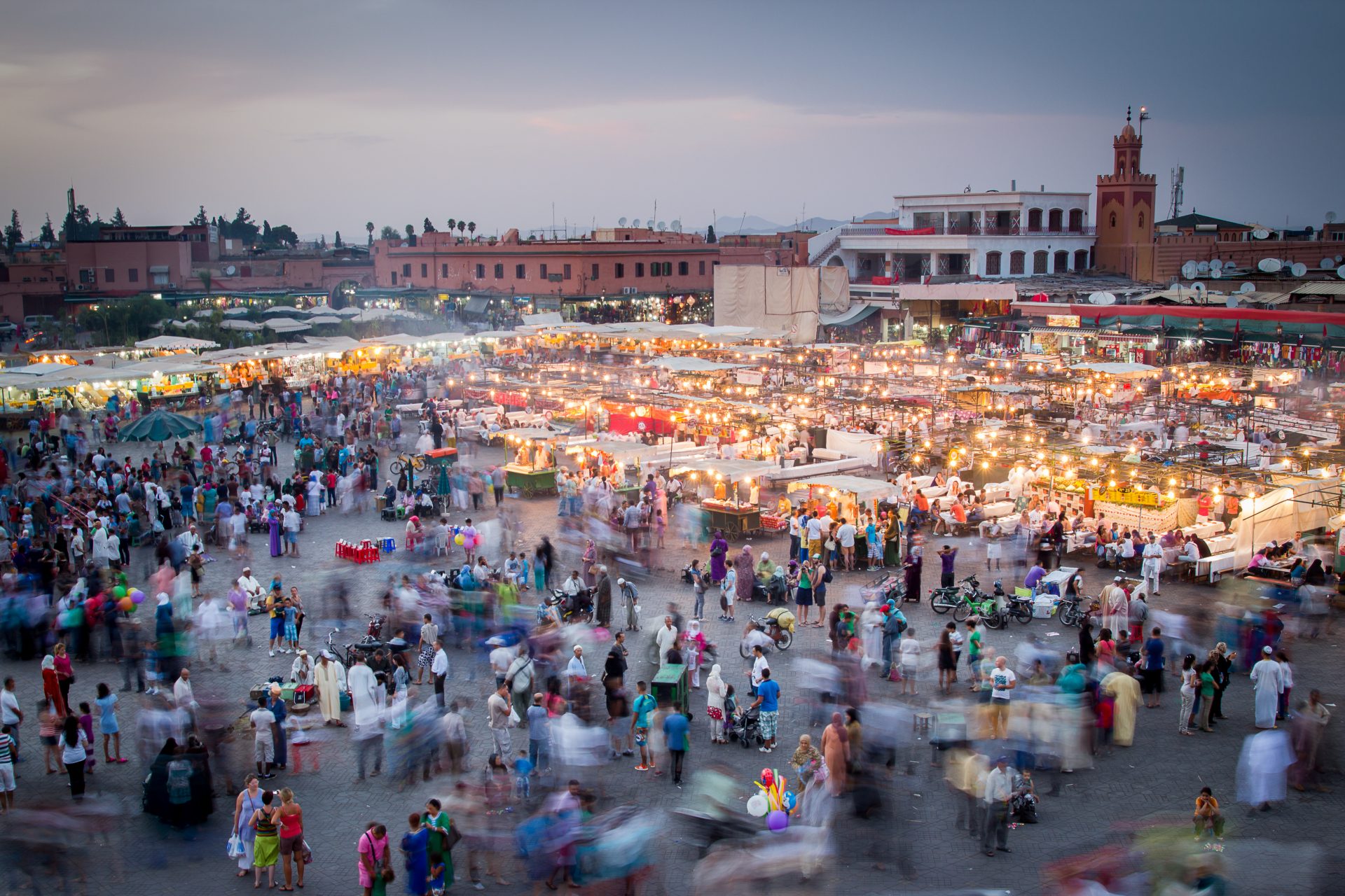 La Plaza de Jamaa el Fna de Marrakech (Marruecos)