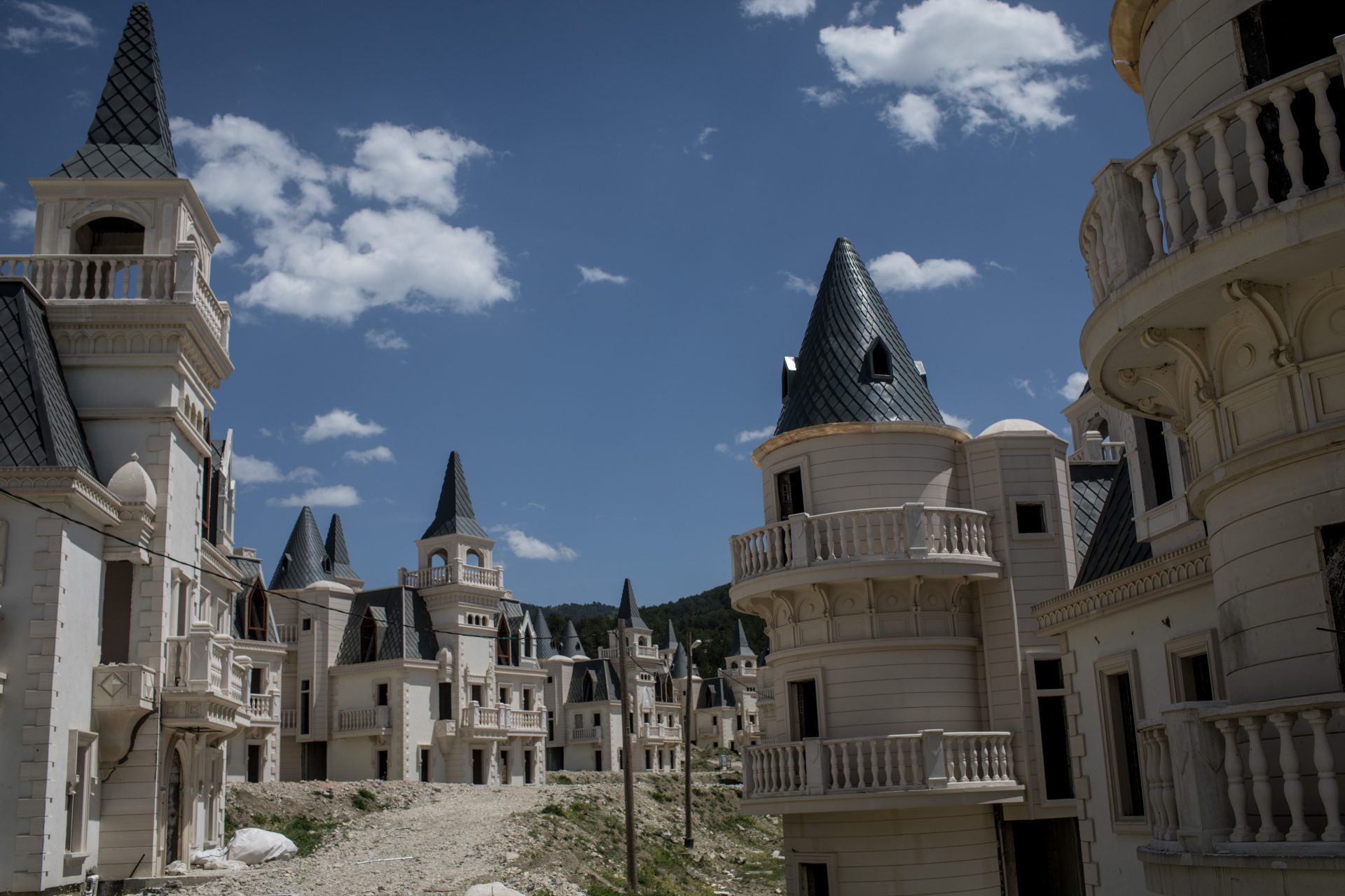 An eerie sea of empty castles