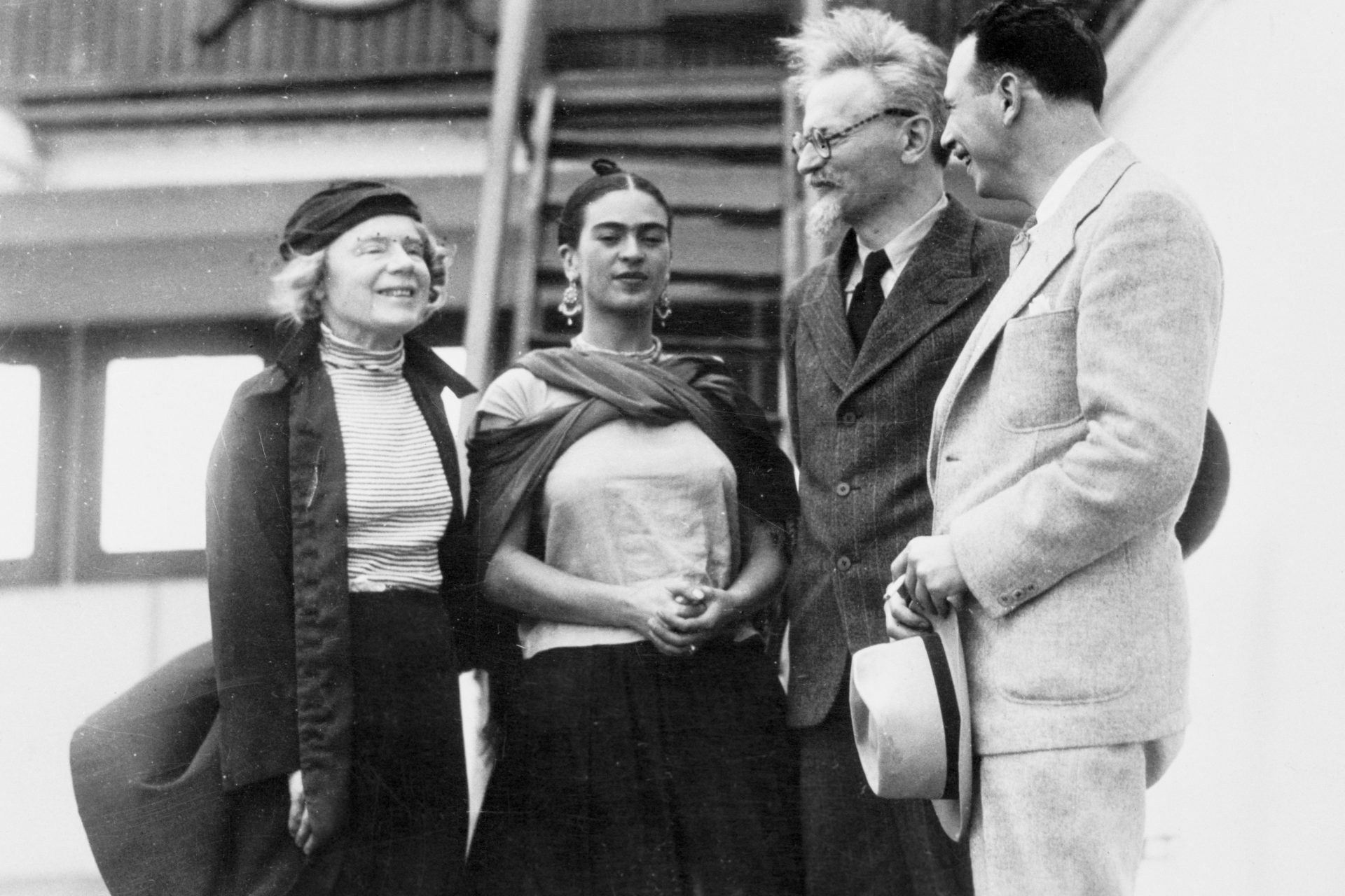 León Trotsky con Frida Kahlo