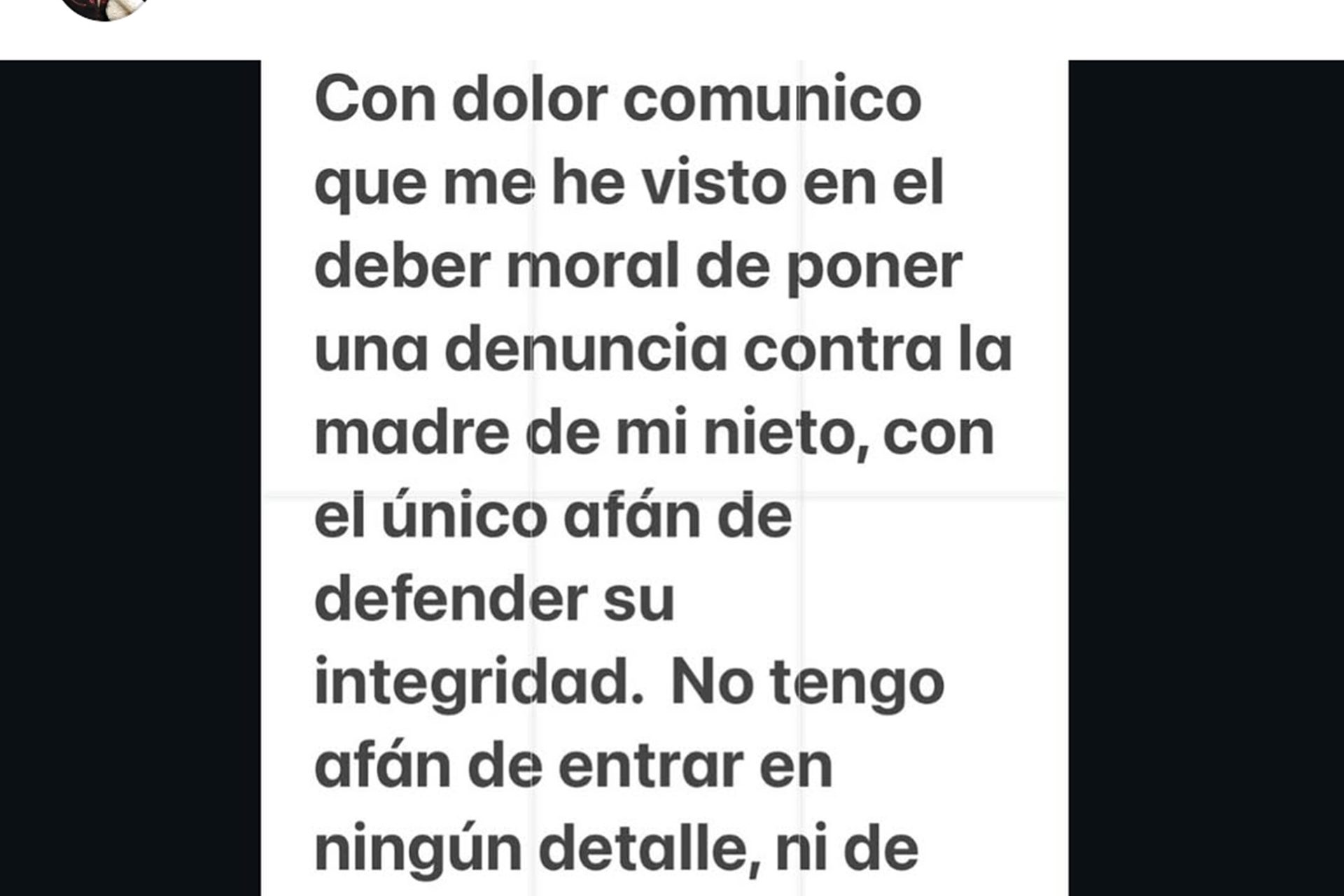 'Solo quiero cuidar la seguridad de mi nieto'