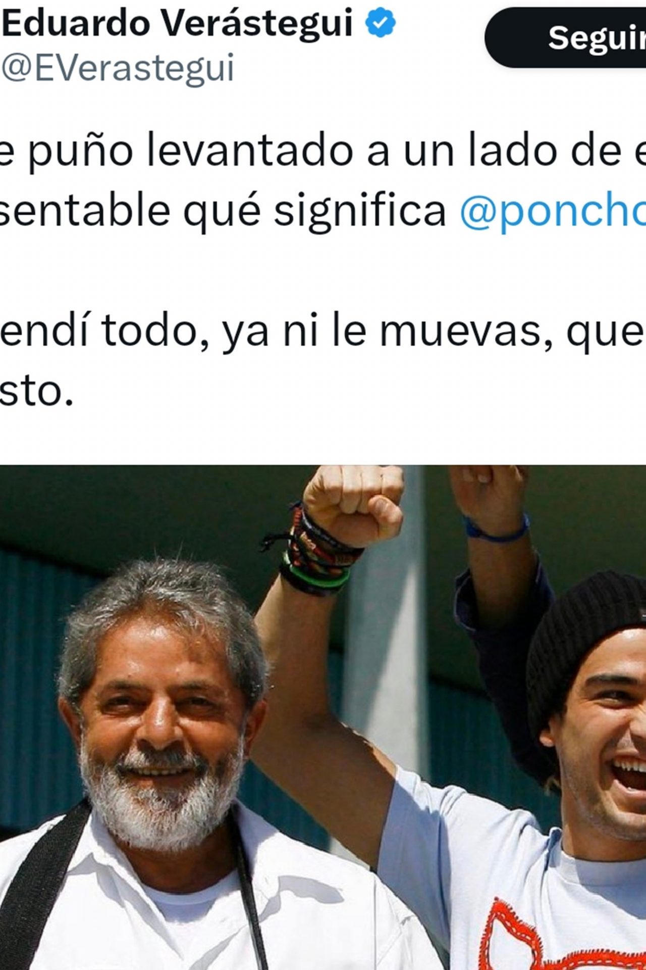 La foto de Pocho que mostró el político 